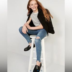 NWT Girls size 14 Old Navy Extra High Rise Rockstar Jeggings distressed ripped